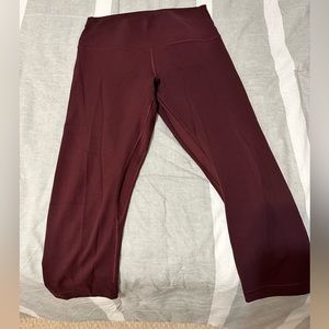 Lululemon align crop leggings in maroon